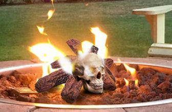 Fireproof Skull Firepit – Multi-Fuel Creepy Flames!