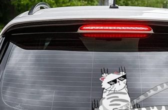 Cute Cat Rear Wiper Sticker for Car Double-Sided Printed Cat Car Sticker Funny Cat Moving Tail Waving Wiper Decal Cartoon Animal Rear Window Sticker for Vehicle Truck SUV (Cute Cat)