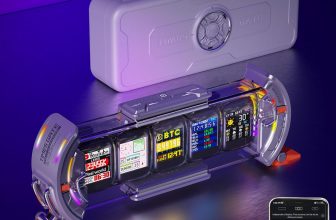 Divoom Times Gate - Cyberpunk Gaming Setup Digital Clock with Smart APP Control, WiFi Connect, RGB LED Display, Personalized Dashboard, Pixel Art for Gaming Room & Office Decor(Sliver)