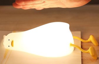 Duck Night Light, Cute Silicone Lying Duck Lamp with Type-C Charging, 3 Brightness Settings, Perfect for Nursery and Kids Bedroom