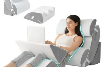 Hansleep 6PCS Orthopedic Bed Wedge Pillow for Sleeping, Adjustable Post Surgery Pillow Set for Body, Back and Leg Pain Relief, Memory Foam Support Pillows for After Surgery