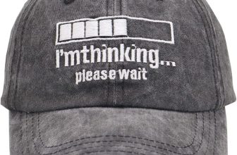 I'm Thinking Unisex Adult Vintage Washed Denim Adjustable Baseball Cap