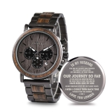 Custom Engraved Wooden Watch for Men