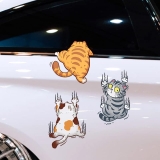 Scratch-Hiding Cat Decal – Funny & Durable!